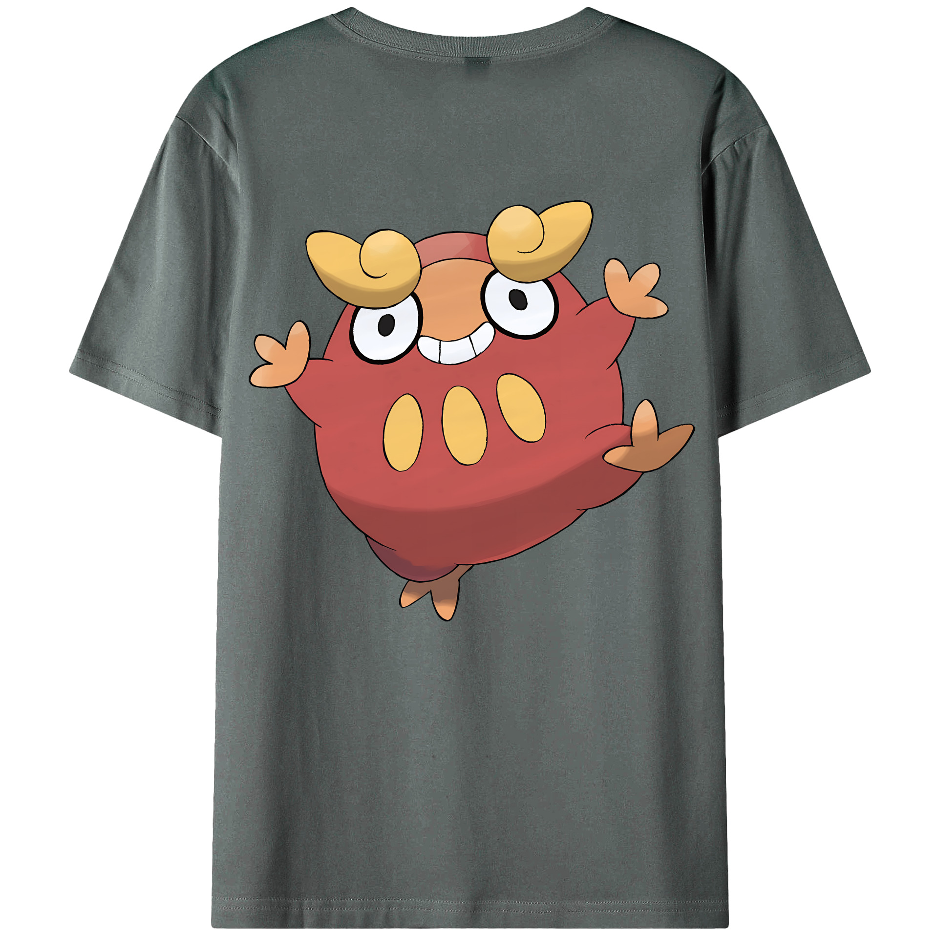 （画像用） ポケットモンスター Pokémon 綿100％ メンズ半袖Tシャツ（バックプリント） 通気性
